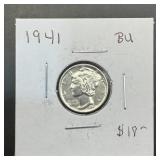 1941 Mercury Silver Dime