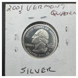 2001-s Silver Vermont Quarter