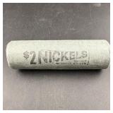$2 Face Nickel Roll Buffalo & Liberty V Nickels