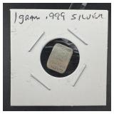 1 Gram .999 Silver Bar