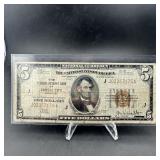 1929 $5 Federal Reserve Bank Kansas City National