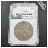1935-s Peace Silver Dollar Pci Au50 Key Date Minta