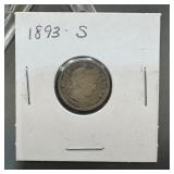 1893 Barber Silver Quarter