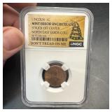 Lincoln Cent Mint Error Struck Off Center Northeas