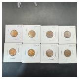 8 Wheat Cents 1935 1949-d 1950-d 1951-d (2) 1954-d