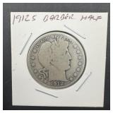 1912-S Barber Silver Half