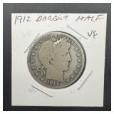 1912 Barber Silver Half VF