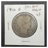 1910s Barber Silver Half VF