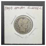 1914-D Barber Silver Quarter