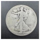 1918-s Walking Liberty Silver Half Dollar