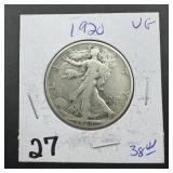 1920 Walking Liberty Silver Half Dollar