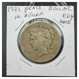 1921 High Relief Peace Silver Dollar Key Date Mint