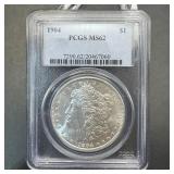 1904 Morgan Silver Dollar Pcgs Ms62