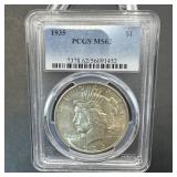 1935 Peace Silver Dollar Pcgs Ms62