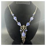 Blue Lapis Style Stone Necklace