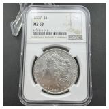 1887 Morgan Silver Dollar ï¿½ NGC MS63