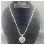 Celine Dion Titanic Heart Necklace