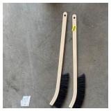 Two Hand Brushes With Approx. 24 In Handles