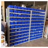102'x 24' X 78' Double Rivet Racking With Blue Bin