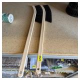 Two Hand Brushes Approx. 24 In Handle