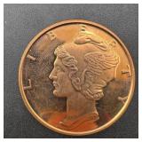 1 oz .999 Fine Copper Round ï¿½ Eagle Design