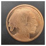 1 oz .999 Fine Copper Round ï¿½ Buffalo Nickel Desig