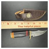 Mhs Cutlery 2.5 In Damascus Knife ï¿½ Includes Case