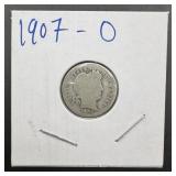 1907-O Barber Silver Dime