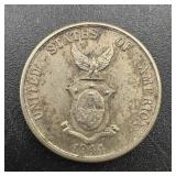 1944 Philippines 20 Centavos Silver Coin