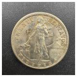 1944 Philippines 20 Centavos Silver Coin