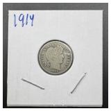 1914 Barber Silver Dime