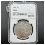 1886 Morgan Silver Dollar ï¿½ NGC MS63
