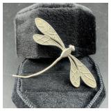 Silver Tone Dragonfly Pendant