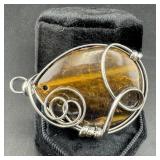 Wire Wrapped Tigerï¿½s Eye Pendant