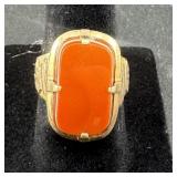 Red Brown Stone Ring