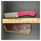 Mhs Cutlery 3.5 In Damascus Blade Knife ï¿½ Full Tan