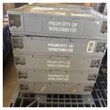 Lot Of (5) Foldable Heavy Duty Stacking Storage Bi