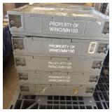 Lot Of (5) Foldable Heavy Duty Stacking Storage Bi