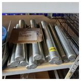 Lot Of Zinc Threaded Rods Approx. 1/2 In X 8 In