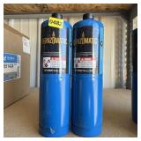 Lot Of Two 14.1 Oz Bernzomatic Propane Tanks
