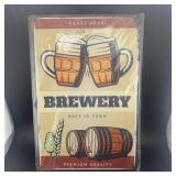 Brewery Best in Town metal sign approx. 8 in x 12