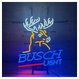 Busch Light Deer Beer Real Glass Neon Sign 20'x16'