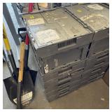 Lot Of Six Heavy-duty Stackable Foldable/collapsib