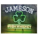 Jameson Irish Whiskey Real Glass Lighted Neon Sign