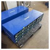 Metal Store Organizing Bin With 18 Plastic Drawers