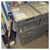 Lot Of Six Heavy-duty Stackable Foldable/collapsib