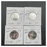 (4) Silver Proof State Quarters ï¿½ 2000-s Virginia,