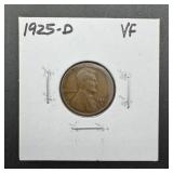 1925-d Lincoln Wheat Cent. Mintage 22,580,000.