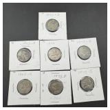 Lot Of 6 Silver War Nickels Including 1943 Issues;