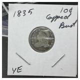 1835 Capped Bust Silver Dime.